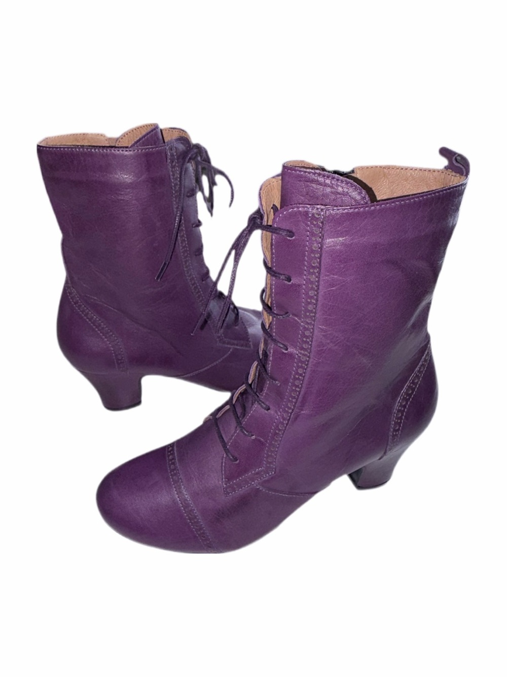 Miz Mooz Flicka Ankle Boot Vintage Inspired Steampunk Purple Size 6.5